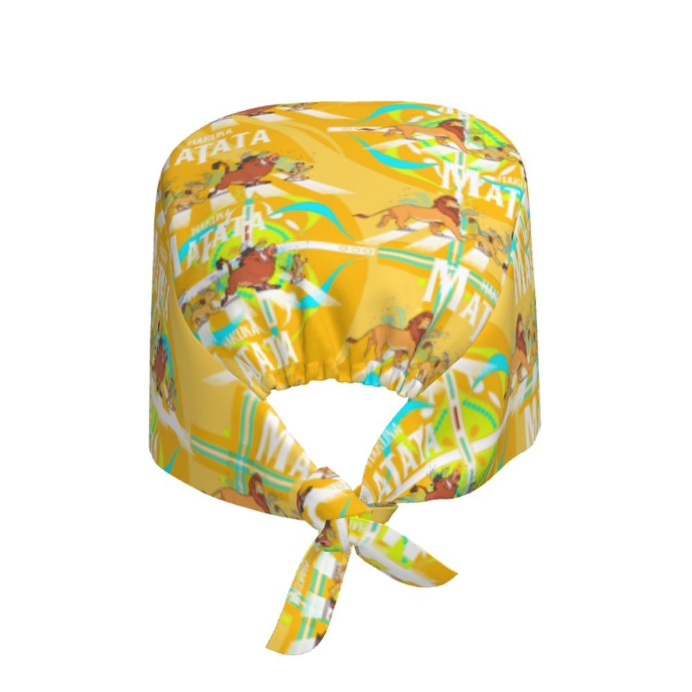 Boné cirúrgico personalizado O Rei Leão, divertido, para homens e mulheres, chapéu de esfoliação, gorro de enfermeira para dentista