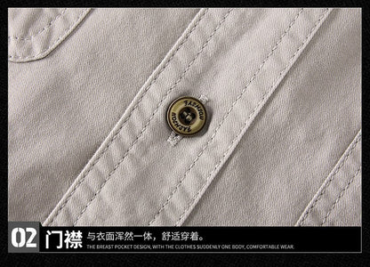 Green Black Cargo Long Sleeves Shirts For Men's 2024 Spring Autumn Design Brand Oversize 4XL 5XL Military Clothes Casual Blouse