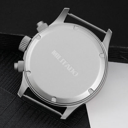 Militado ML1868KF Quartz 3 Dial Watch VK67 Chronograph Movement Luminous Watches Sapphire Glass 100m Water Resistance Wristwatch