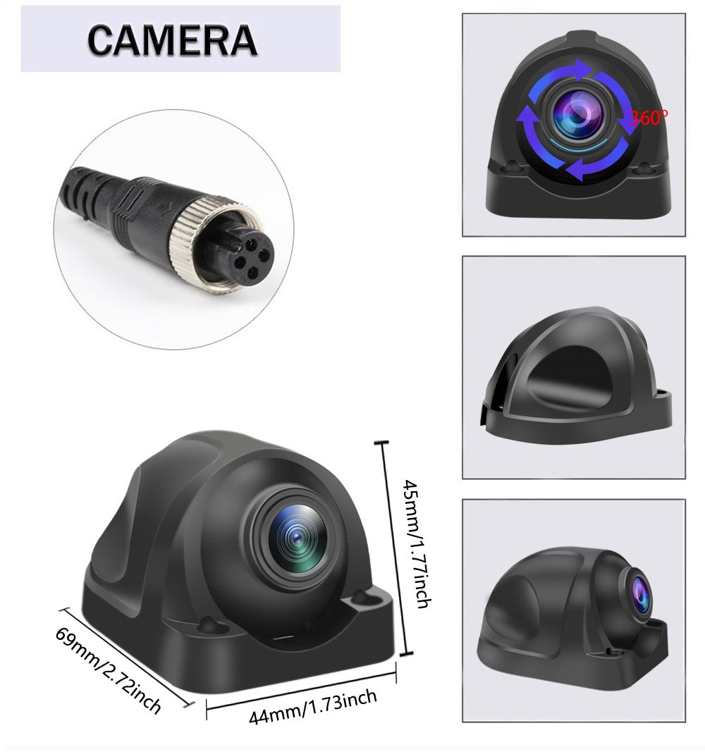 4 Channel 10.1 Inch Truck Bus Vehicle DVR MP5 With 4 PCS AHD 1080P Camera Surveillance Video Parking Recorder Monitor System Kit