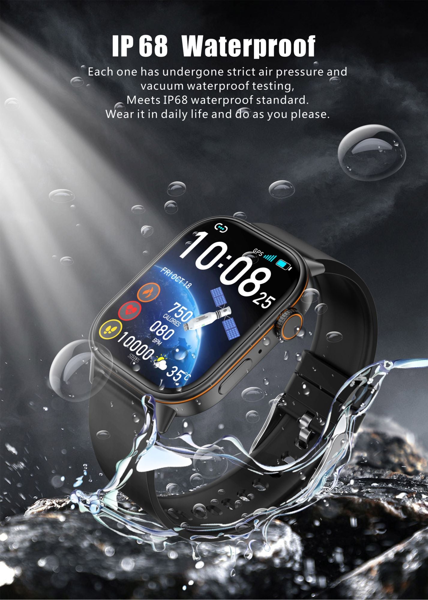 LIGE 2025 Para Android IOS GPS Smart Watch Feminino Tela HD de 2.01" Frequência Cardíaca Chamada Bluetooth Bússola IP68 À Prova D'água Smartwatch Masculino