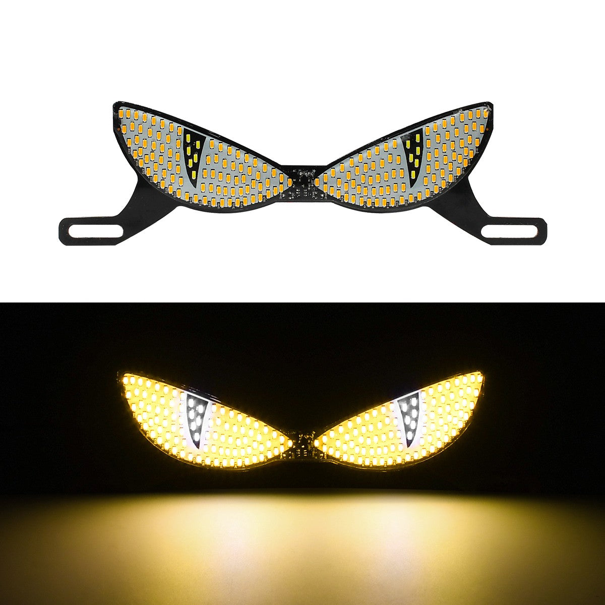 1 Par Luz de Placa de Moto Lanterna Traseira Modificada Lâmpada de Atmosfera Decorativa LED Olho de Diabo Strobo Luzes Únicas 12V Universal