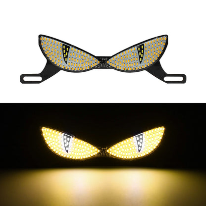 1 Par Luz de Placa de Moto Lanterna Traseira Modificada Lâmpada de Atmosfera Decorativa LED Olho de Diabo Strobo Luzes Únicas 12V Universal