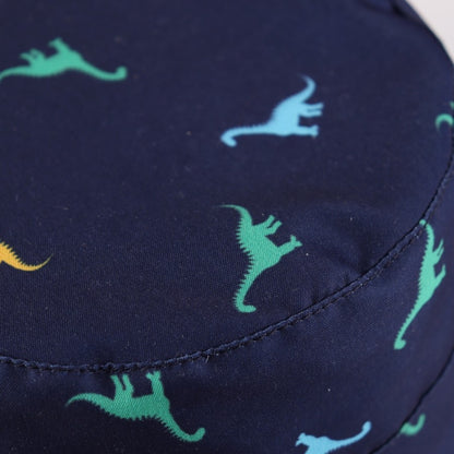 Sun Protection Hat for Kids Toddler Boys Girls Dinosaur Wide Brim Summer outdoor hat Cotton Baby Bucket Hat with Chin Strap