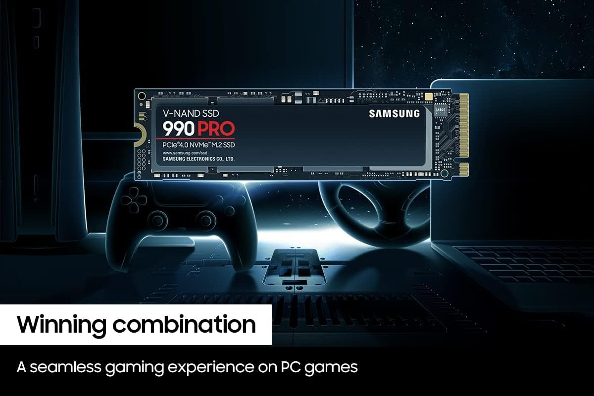 SSD SAMSUNG 990 PRO 4 TB PCIe 4.0 M.2 2280 Interno de Estado Sólido para Computação de Ponta Jogos Workstation de Uso Intenso