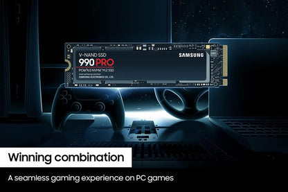 SSD SAMSUNG 990 PRO 4 TB PCIe 4.0 M.2 2280 Interno de Estado Sólido para Computação de Ponta Jogos Workstation de Uso Intenso