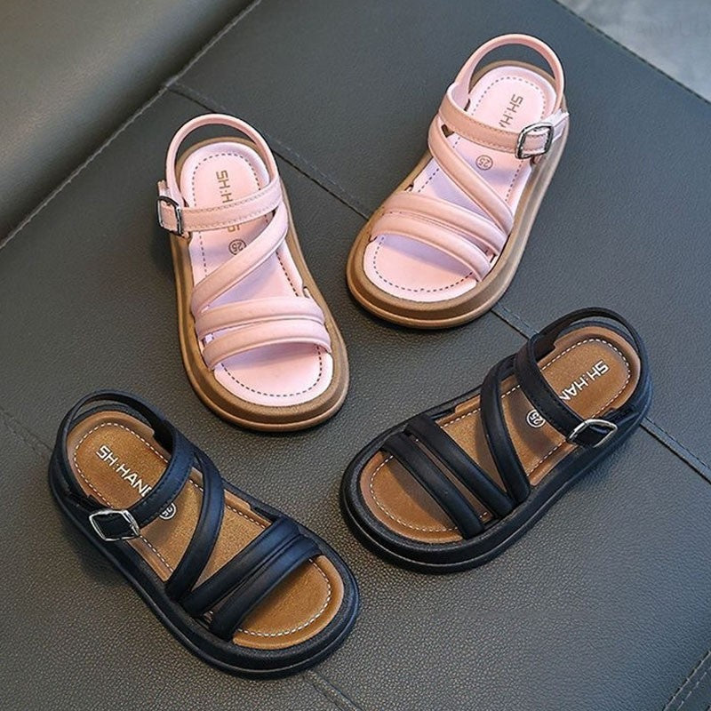 Breathable Lightweight Girls Sandals Summer Casual Children Sandal Girl Baby Flat Shoes Fashion Casual Non Slip Kids Beach Shoes