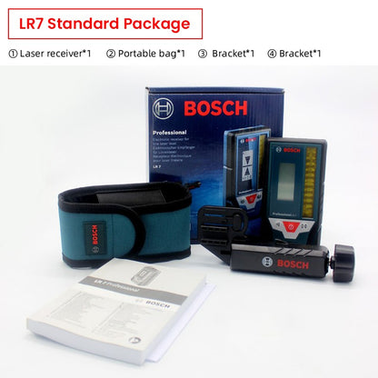 Bosch LR7 Medidor de Nível a Laser Vermelho e Verde Profissional 3D 3 Planos 12 Linhas Feixe Gradiente Projeção Medidor de Distância