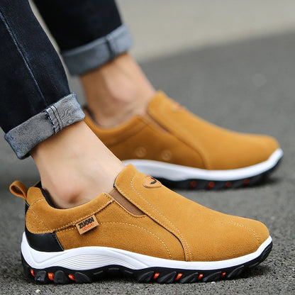 Novos Tênis Casuais Masculinos Ultraleves para Exterior Sapatos Casuais Masculinos de Tamanho Grande Design de Peça Única para Calçar Rápido e Fácil