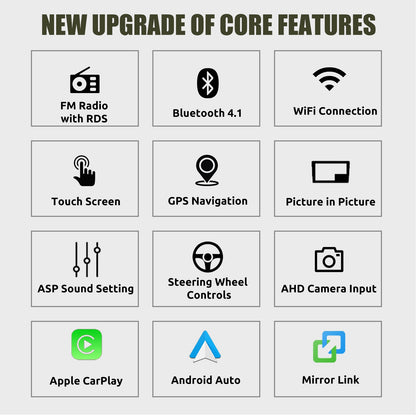4+64G For Honda CR-V CRV 2007-2011 Android14 Carplay 9" Car Stereo Radio WiFi BT USB GPS Navigation IPS Touch Screen FM/RDS SWC