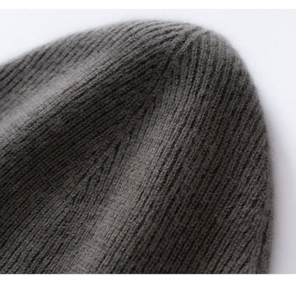 Autumn Winter New 100% Cashmere Hat Women's One-Line Hat Knitted Hat Wool Hat Ear Protection High-Quality Couple Hat