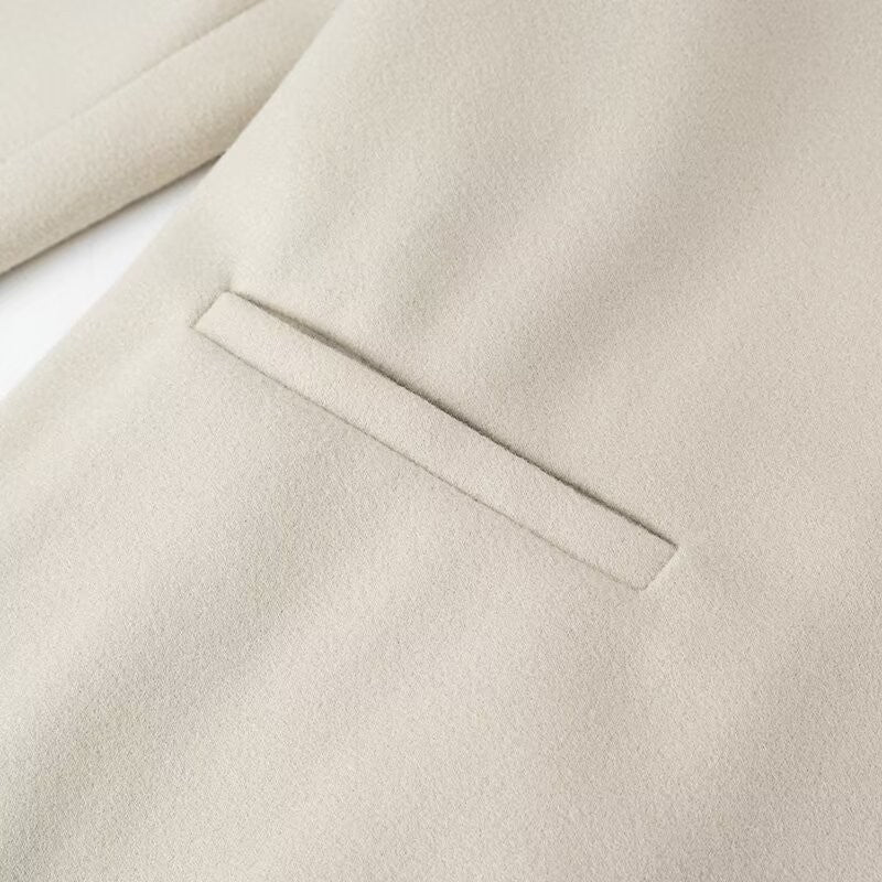 Fashion Tassel Solid Color O-neck Overcoat Woman 2024 Autumn Winter Loose Temperament Long-sleeve Pocket Coat Female Streetwear