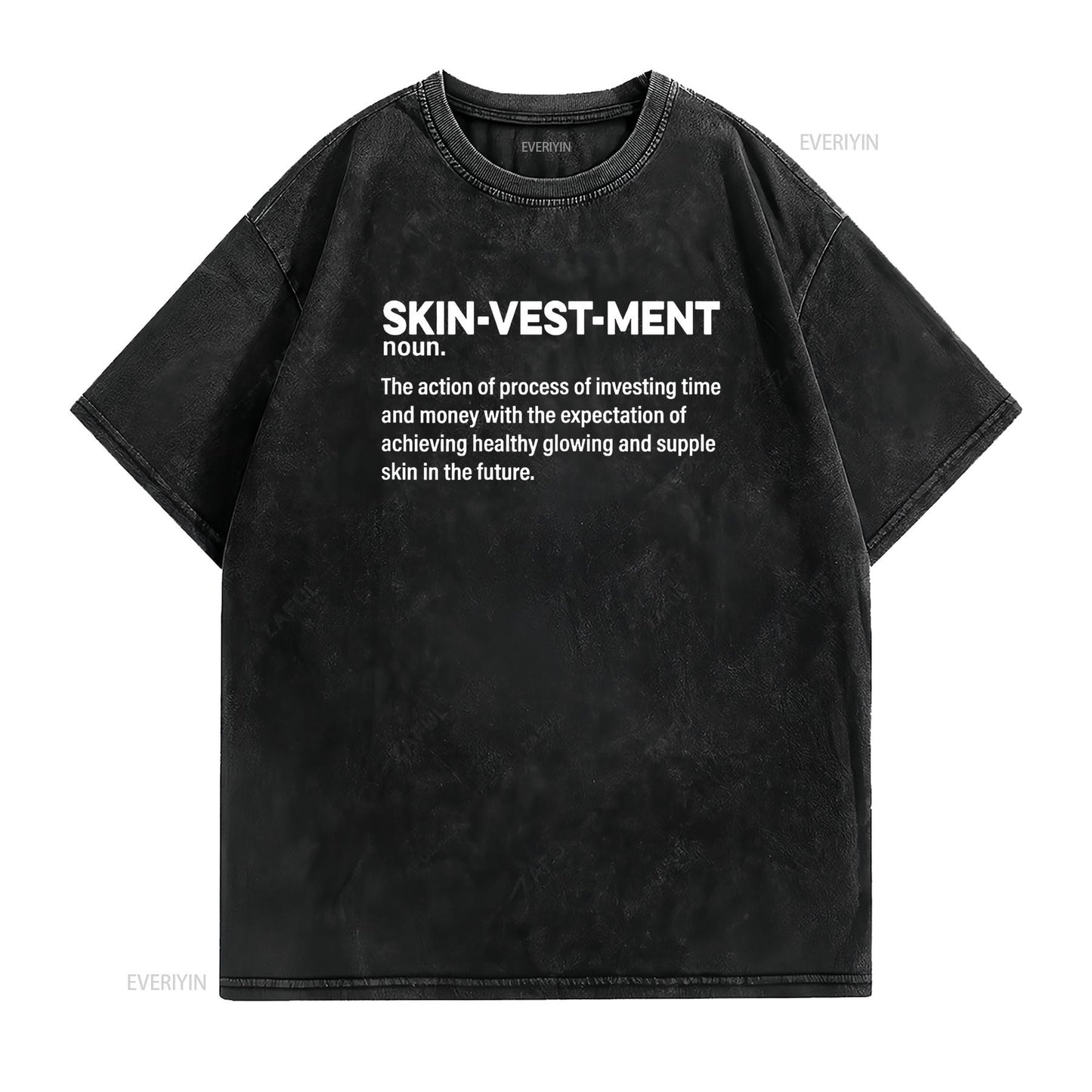 Skinvestment Skincare Definition Esthetician T Shirt vintage Washed homme graphic streetwear Soft Casual Comfortable