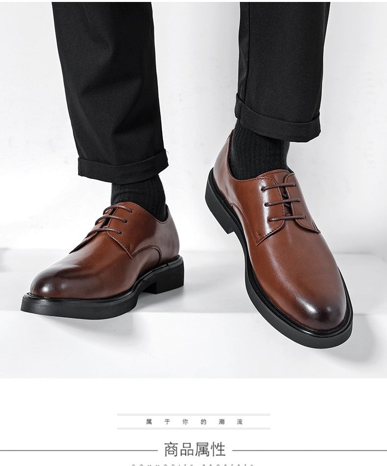 Classic Brogue Office Leather Shoes Men Casual Business Leather Shoes Korean Formal Oxford Men's Dress Shoes