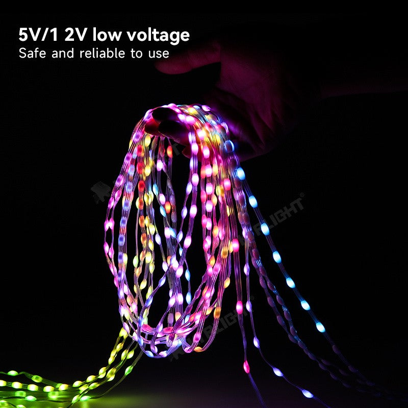 5V 12V WS2811 Clear Wire 3PIN Seed Pixel String Light for Fairy Lights Outdoor RGB Addressable Individually Garland Light