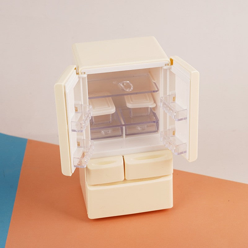 Playhouse Toys 1:12 Doll House Mini Refrigerator Miniature Food Play Kitchen Scene Pocket Furniture Miniatures Landscape Decora