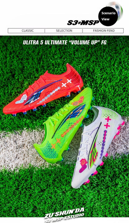 Soccer Shoes Men's Football Field Boots Grass Training Society Sports Soccer Cleats Without ShoeLaces Crampons De Football