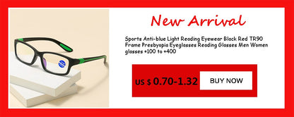 Óculos de Leitura Masculino Feminino Esportivo Antiluz Azul Armação TR90 Preta Vermelha Óculos Para Presbiopia +100 a +400