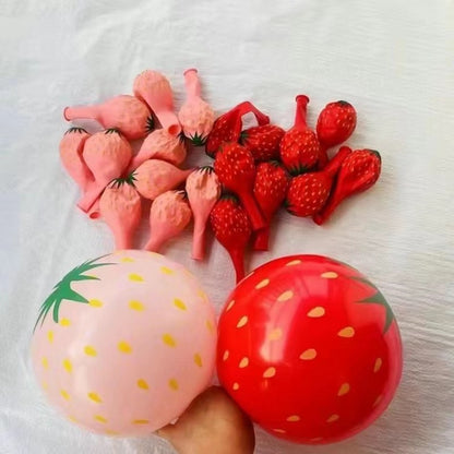 20/50pcs Strawberry Balloons Watermelon Fruit Birthday Party Summer Beach Hawaiian Party Decoration Chlidren Kid Birthday Globos