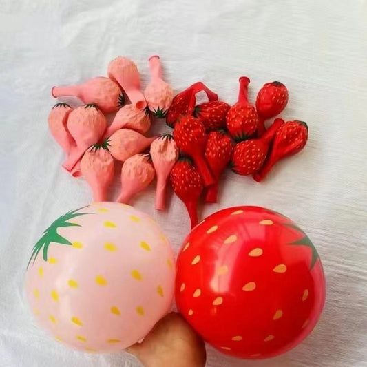 20/50pcs Strawberry Balloons Watermelon Fruit Birthday Party Summer Beach Hawaiian Party Decoration Chlidren Kid Birthday Globos