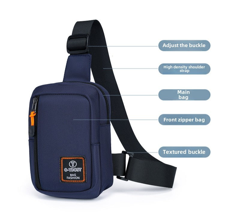 Fashionable Men's Small Shoulder Bag, High-quality and Durable Oxford Cloth Handbag, Portable Crossbody Bag, Flap Mini Waist Bag