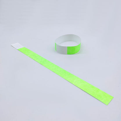 100pcs Colorful Neon Paper Wristbands Mixed Multicolor Waterproof Bracelet charms for Events Festivals,non-custom