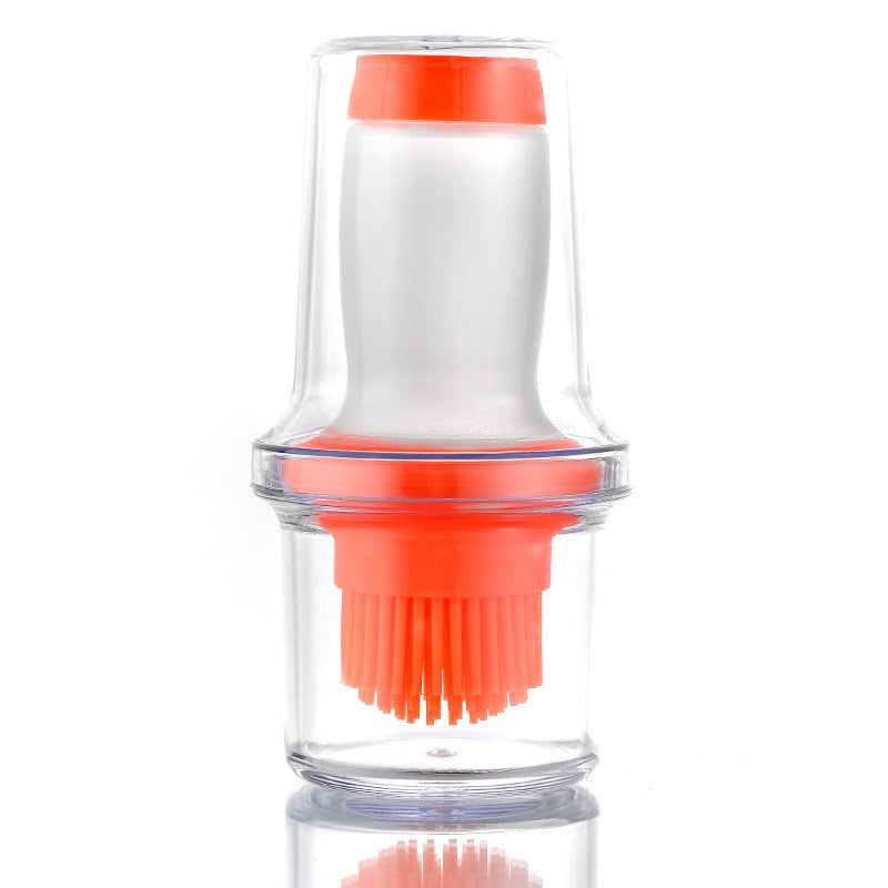 Silicone Pressing Oil Bottle Brush with Lid Baking Sauce Bottle Salad Dressing Bottle Barbecue Sauce Brush Oil Brush Tool