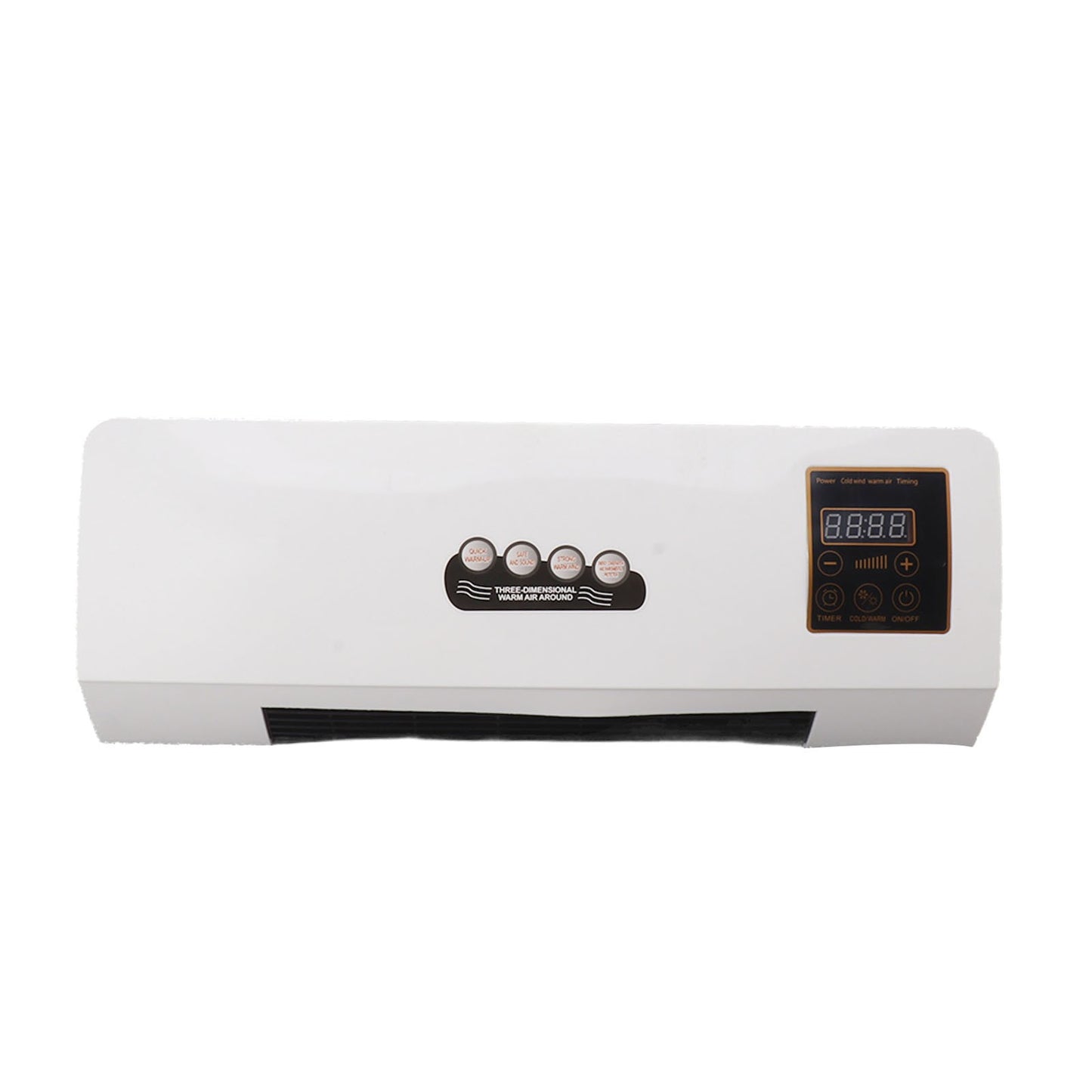 Ventilador Quente de Ar Condicionado de Parede, Controle Remoto de 10m, Aquecedor de Ar Condicionado de 1800W para Quarto