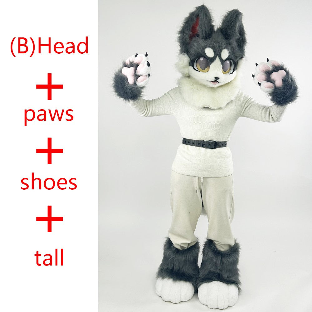 In Stock Fursuits Head Cheap Animal Head Costume Cat Furry Head Kemono Cute Dog Head Costume Role-Playing Costume