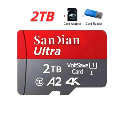 Cartão SD Original 2TB Cartão de Memória de Grande Capacidade 128GB/256GB Mini Cartão TF 512GB Cartão Flash de Alta Velocidade para PC/Desktops/Mac/Câmeras