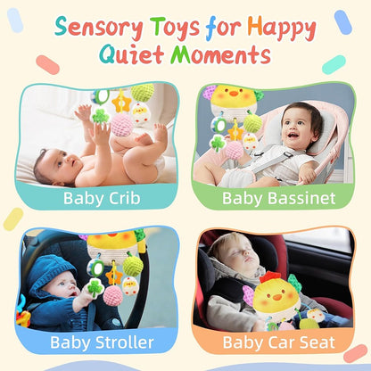 Car Seat Toys Newborn Toys Stroller Toy Baby Toys Carseat Toy for Infants for Carseat Stroller Crib with Music Rattles Teether