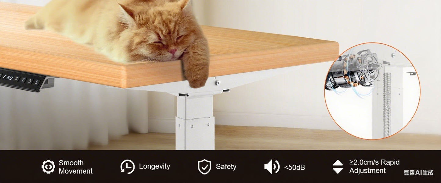 SucceBuy Standing Desk Frame  Electric Stand Up Computer Desk Legs Ergonomic DIY Workstation Base for Home Office Black white