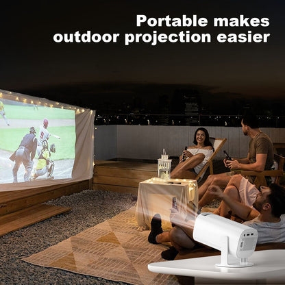 HONGTOP Projetor Android 11 720P Smart Mini Portátil com WiFi6 Bluetooth Home Theater Projetor Portátil Externo