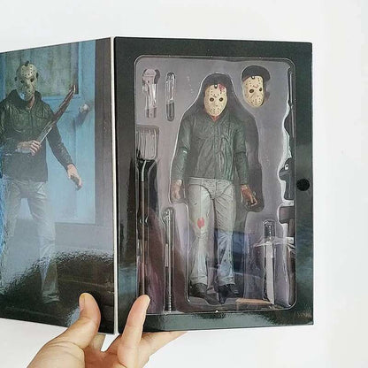 O 13º Brinquedo de Figuras NECA Sexta-Feira 13 Freddy Jason Voorhees Figura de Ação de Sangue Modelo Colecionável do Jason Presentes de Natal Halloween