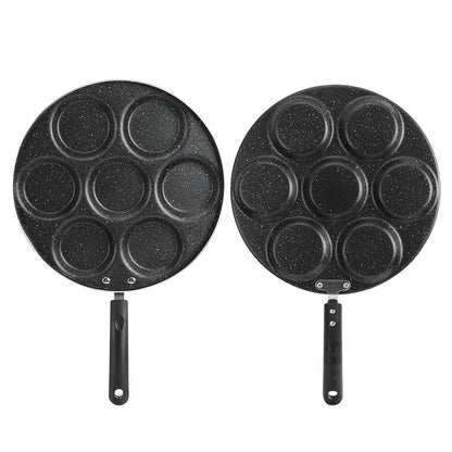 7 Holes Frying Pan Non Stick Fried Eggs Cooking Pan Burger Mold Household Kitchen Cookware