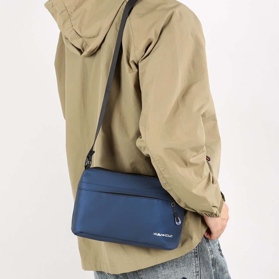 Oxford Crossbody Bag for Men Women Large Capacity Shoulder Messenger Bag Solid Color Waterproof Soft Fabric