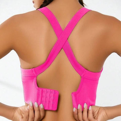 Sports and beautiful back bra set, cross-back sports bra, no chest pad, adjustable size, and can be worn inside normally.
