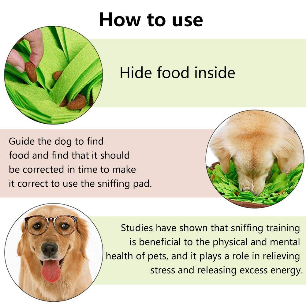 Tapete Olfativo para Cães, Jogo Interativo para Tédio, Estimula Habilidades Naturais de Forrageamento para Gatos e Cães, Uso em Tigela de Viagem