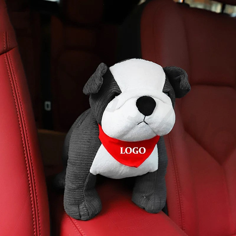 Car Interior Bulldog Car Seat Creative Living Room Ornament PP Cotton Fresh Air Cartoon Funny Toy Home Decoration Accessories