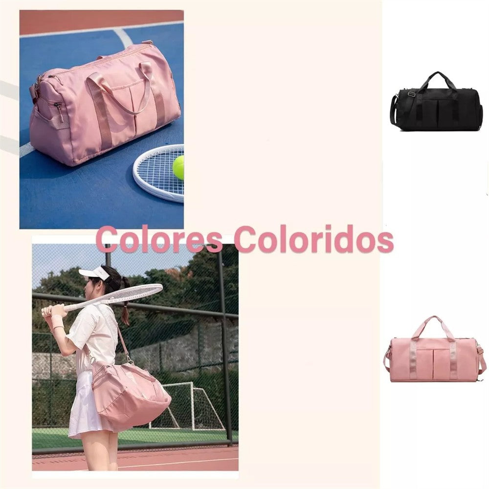 Men's gym bag with shoe compartment and wet bag, women's airplane travel duffel bag, sports fitness tote bag for swimming yoga