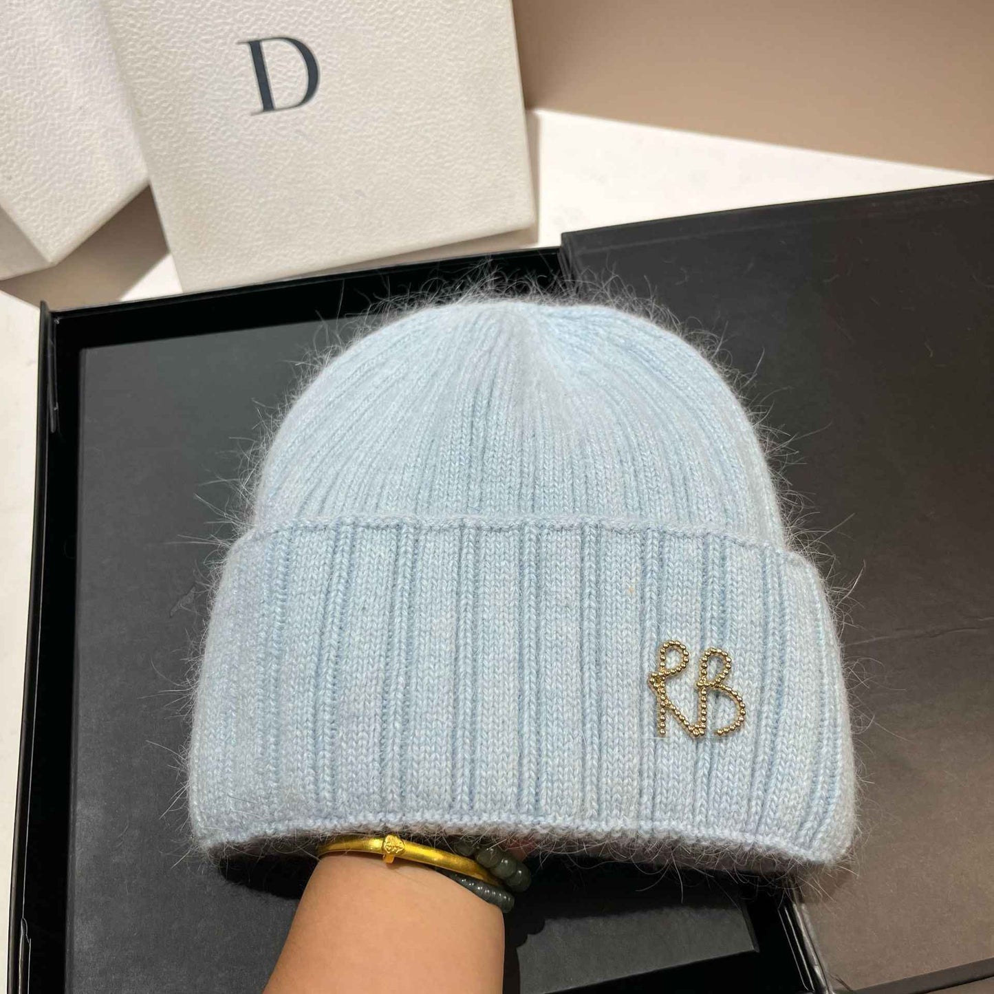 Women Ribbed Stretch Knit Beanie Soft Slouchy Wool Hat Extreme Cold Weather Warm Ear Protection Winter Fashion Cap