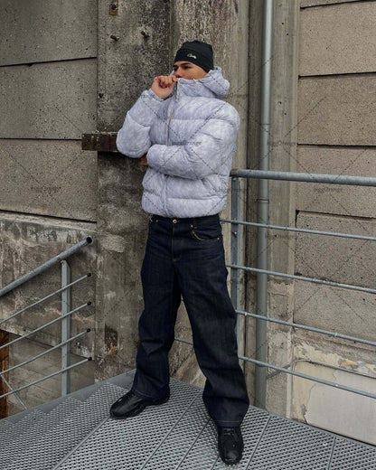 Autumn and Winter Trendy Casual Streetwear Harajuku Camouflage Waterproof Zipper Hooded Jacket Men Retro Loose Warm Coat Women