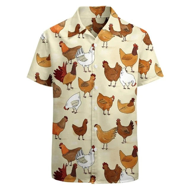 Men's Casual Short Sleeve shirt, 3D print, Pineapple Graphic shirt, Adt Hawaiian Beach shirt, Funny streetwear, Summer Clothing