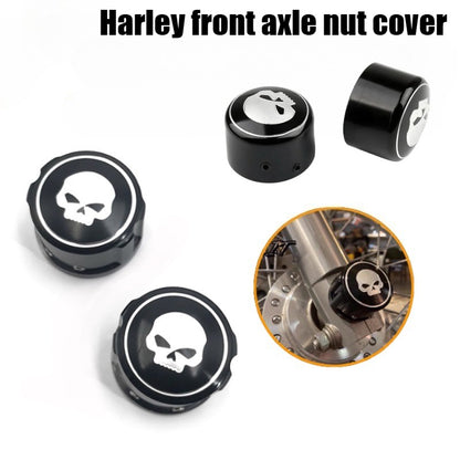 Acessórios para Moto Capa Eixo Dianteiro Caveira para Harley XL883/1200 X48 Dana Fat Boy Road King Great Glide Liga de Alumínio
