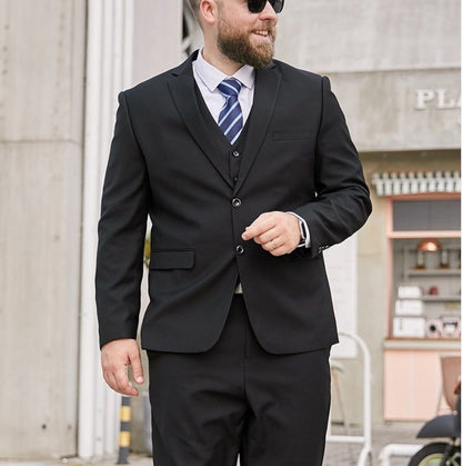 9XL Men's Korean Suit Male Jacket Dad's Business Suit For Middle-aged Formal Dress Fattened Blazer Coat Men Nightclub Black Navy