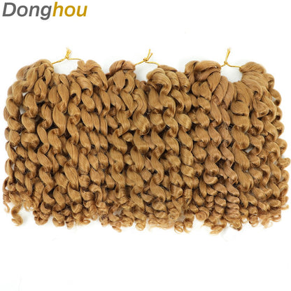 1-4 Pacotes 2X Ringlet Wand Curl Jamaican Bounce 8 polegadas Sintético Wand Curl Twist Braids Hair Crochet Cabelo Cacheado Extensões 20 Raízes