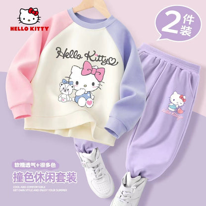 Autumn Baby Girl Clothes Set Cartoon Printed Pullover Sweatshirts Top And Pants Bottom 2 Pieces Suit Kid Children Boy Tracksuits