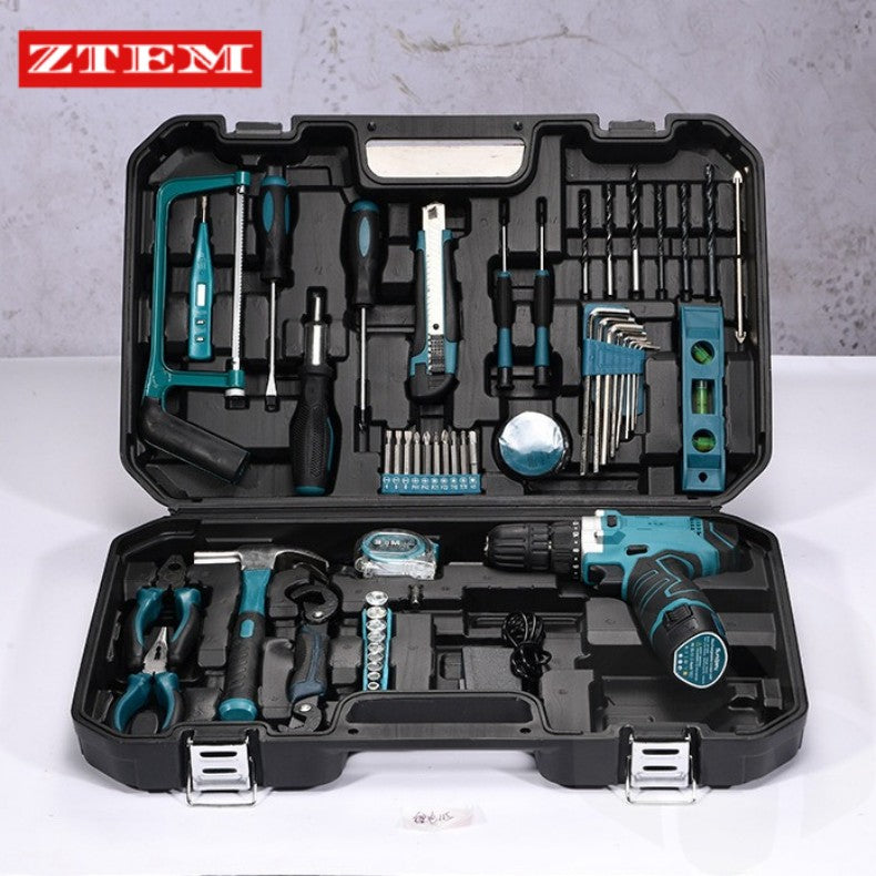 Conjunto de Ferramentas Elétricas para Furadeira 19-160PCS Jogo de Ferramentas Multifuncional para Reparo Doméstico Chave de Fenda Alicate Automotivo Caixa de Ferramentas
