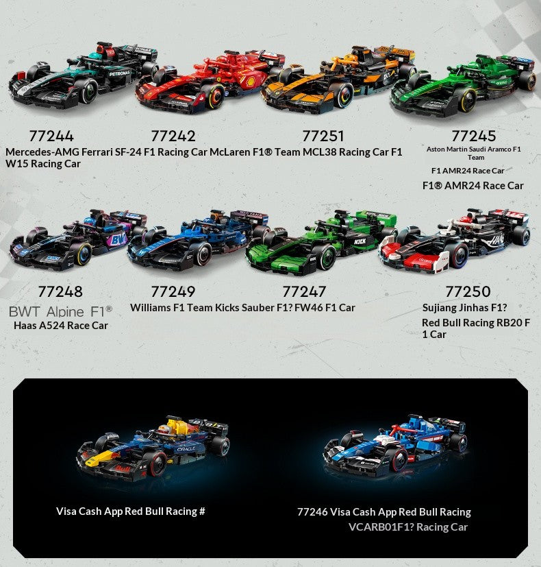 LEGO 77243 Speed Champions Oracle Red Bull Racing RB20 Modelos de Carro de Corrida de F1 - Conjunto de Construção para Adultos, Maiores de 18 Anos, 251 Peças