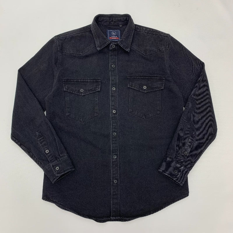 Heavy cargo denim shirt men May Khaki autumn do old retro loose casual plus size shirt coat